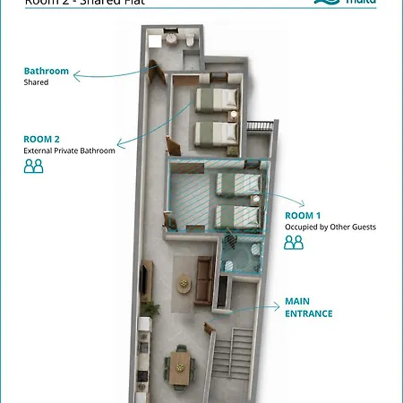 F42 Private Bedroom Ensuite Share Flat